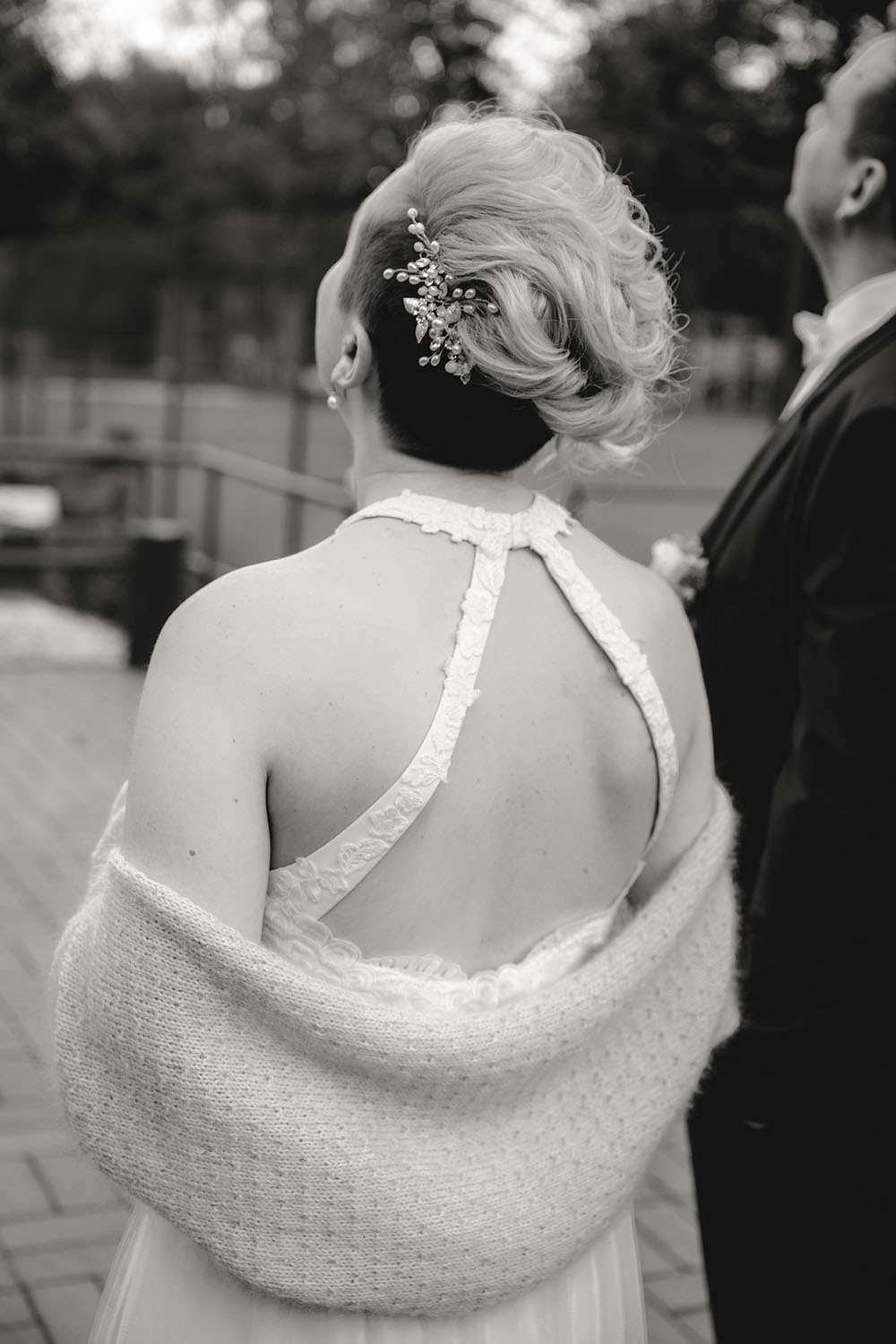 Hochzeitskleid vom hinten