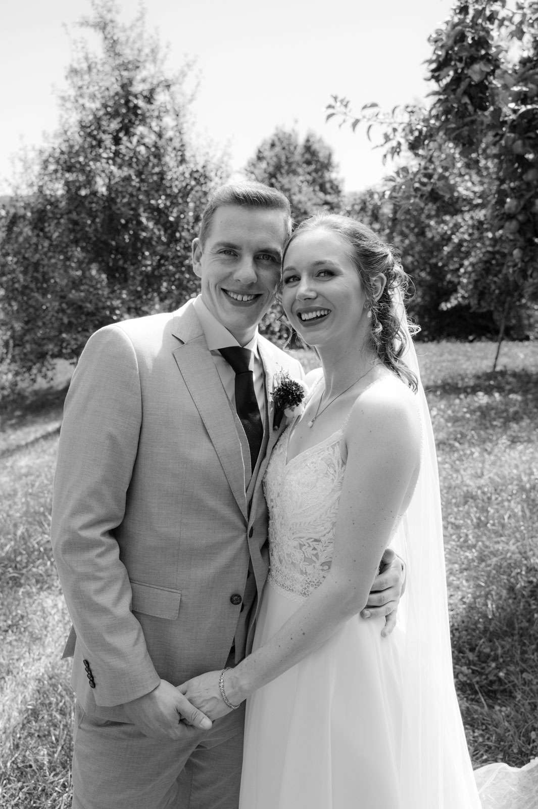 Hochzeitsfoto bei einer Sommerhochzeit
